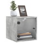 Nachttisch mit betongrauer Glastür 35x37x35 cm von , Nachttische - Ref: Foro24-836468, Preis: 32,48 €, Rabatt: %