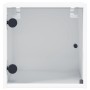 Nachttische mit Glastüren 2 Stück weiß 35x37x35 cm von , Nachttische - Ref: Foro24-836463, Preis: 52,49 €, Rabatt: %