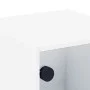 Bedside tables with glass doors 2 pcs white 35x37x35 cm by , Nightstands - Ref: Foro24-836463, Price: 51,82 €, Discount: %