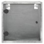 Nachttisch mit betongrauer Glastür 35x37x35 cm von , Nachttische - Ref: Foro24-836468, Preis: 32,48 €, Rabatt: %