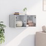 Mueble de pared puertas de vidrio gris Sonoma 68,5x37x35 cm de , Taquillas y armarios de almacenamiento - Ref: Foro24-836507,...