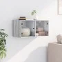 Mueble de pared puertas de vidrio gris Sonoma 68,5x37x35 cm de , Taquillas y armarios de almacenamiento - Ref: Foro24-836507,...