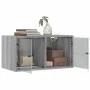 Mueble de pared puertas de vidrio gris Sonoma 68,5x37x35 cm de , Taquillas y armarios de almacenamiento - Ref: Foro24-836507,...