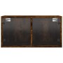 Mueble de pared puertas de vidrio roble ahumado 68,5x37x35 cm de , Taquillas y armarios de almacenamiento - Ref: Foro24-83650...