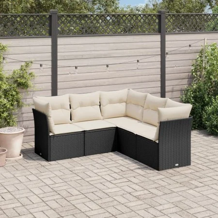 5-piece garden furniture set and black synthetic rattan cushions by , Garden sets - Ref: Foro24-3249455, Price: 317,54 €, Dis...