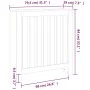 Solid wax brown pine wood radiator cover 79.5x19x84 cm by , Accessories for heating radiators - Ref: Foro24-844491, Price: 58...