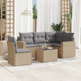 Juego de sofás jardín con cojines 6 pzas ratán sintético beige de , Conjuntos de jardín - Ref: Foro24-3218969, Precio: 382,95...