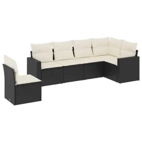 6-piece garden sofa set with black synthetic rattan cushions by , Garden sets - Ref: Foro24-3219016, Price: 368,12 €, Discoun...