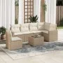 7-piece garden sofa set and beige synthetic rattan cushions by , Garden sets - Ref: Foro24-3219028, Price: 471,21 €, Discount: %