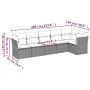 Set Gartensofas mit Kissen 6 Stück synthetisches Rattan beige von , Gartensets - Ref: Foro24-3217659, Preis: 372,57 €, Rabatt: %