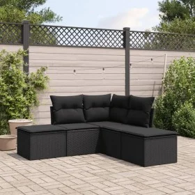 5-piece garden furniture set with black synthetic rattan cushions by , Garden sets - Ref: Foro24-3217715, Price: 274,38 €, Di...