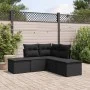 5-teiliges Gartenmöbel-Set und Kissen aus synthetischem Rattan schwarz von , Gartensets - Ref: Foro24-3217715, Preis: 275,96 ...