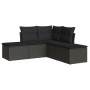 5-teiliges Gartenmöbel-Set und Kissen aus synthetischem Rattan schwarz von , Gartensets - Ref: Foro24-3217715, Preis: 269,98 ...