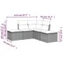 5-teiliges Gartenmöbel-Set und Kissen aus synthetischem Rattan schwarz von , Gartensets - Ref: Foro24-3217715, Preis: 275,96 ...