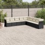 Set aus 8-teiligen Gartensofas und Kissen Kunstrattan schwarz von , Gartensets - Ref: Foro24-3217776, Preis: 492,87 €, Rabatt: %