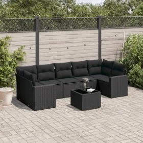 8-piece garden sofa set with black synthetic rattan cushions by , Modular outdoor sofas - Ref: Foro24-3251072, Price: 528,01 ...