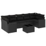 Set de sofás de jardín 8 piezas y cojines ratán sintético negro de , Sofás modulares de exterior - Ref: Foro24-3251072, Preci...