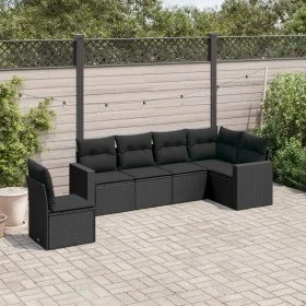 6-piece garden sofa set and black synthetic rattan cushions by , Modular outdoor sofas - Ref: Foro24-3251362, Price: 418,91 €...