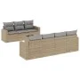 Garden sofa set with beige cushions 8 pcs PE rattan by , Modular outdoor sofas - Ref: Foro24-3251066, Price: 590,71 €, Discou...