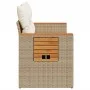 Garden sofa with 2-seater synthetic beige rattan cushions by , Outdoor sofas - Ref: Foro24-366067, Price: 215,30 €, Discount: %