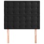 Cabeceros 2 unidades de terciopelo negro 80x5x78/88 cm