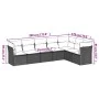 Set de comedor de jardín 7 pzas y cojines ratán sintético negro de , Conjuntos de jardín - Ref: Foro24-3217736, Precio: 413,6...