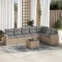 Set Gartensofas mit beigen Kissen 8 Stück PE Rattan von , Gartensets - Ref: Foro24-3219049, Preis: 495,53 €, Rabatt: %