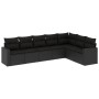 7-teiliges Garten-Esszimmerset und Kissen synthetisches Rattan schwarz von , Gartensets - Ref: Foro24-3219035, Preis: 452,60 ...