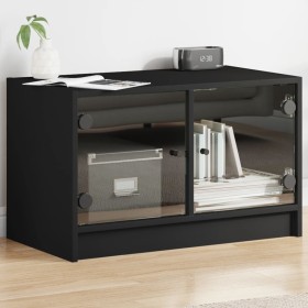 TV-Möbel mit schwarzen Glastüren 68x37x42 cm von , TV-Möbel - Ref: Foro24-836358, Preis: 39,42 €, Rabatt: %