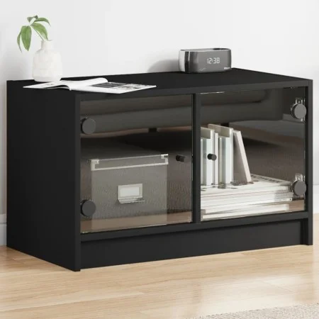 TV-Möbel mit schwarzen Glastüren 68x37x42 cm von , TV-Möbel - Ref: Foro24-836358, Preis: 39,08 €, Rabatt: %