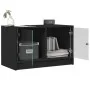 TV-Möbel mit schwarzen Glastüren 68x37x42 cm von , TV-Möbel - Ref: Foro24-836358, Preis: 39,08 €, Rabatt: %