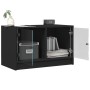 TV-Möbel mit schwarzen Glastüren 68x37x42 cm von , TV-Möbel - Ref: Foro24-836358, Preis: 39,42 €, Rabatt: %