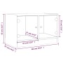 Mueble de TV con puertas de vidrio negro 68x37x42 cm de , Muebles TV - Ref: Foro24-836358, Precio: 39,40 €, Descuento: %