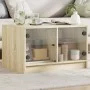 Center table with Sonoma oak glass doors 68x50x42 cm by , Coffee table - Ref: Foro24-836366, Price: 43,89 €, Discount: %