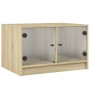 Couchtisch mit Sonoma-Eichenglastüren 68x50x42 cm von , Couchtisch - Ref: Foro24-836366, Preis: 44,27 €, Rabatt: %
