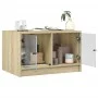Center table with Sonoma oak glass doors 68x50x42 cm by , Coffee table - Ref: Foro24-836366, Price: 43,89 €, Discount: %