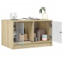 Couchtisch mit Sonoma-Eichenglastüren 68x50x42 cm von , Couchtisch - Ref: Foro24-836366, Preis: 44,27 €, Rabatt: %