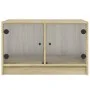 Center table with Sonoma oak glass doors 68x50x42 cm by , Coffee table - Ref: Foro24-836366, Price: 43,89 €, Discount: %