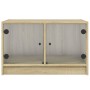 Couchtisch mit Sonoma-Eichenglastüren 68x50x42 cm von , Couchtisch - Ref: Foro24-836366, Preis: 44,27 €, Rabatt: %