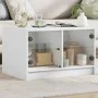 White coffee table with glass doors 68x50x42 cm by , Coffee table - Ref: Foro24-836364, Price: 45,16 €, Discount: %