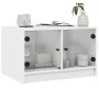 Mesa de centro con puertas de vidrio blanca 68x50x42 cm de , Mesas de centro - Ref: Foro24-836364, Precio: 45,16 €, Descuento: %