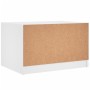 Mesa de centro con puertas de vidrio blanca 68x50x42 cm de , Mesas de centro - Ref: Foro24-836364, Precio: 45,50 €, Descuento: %