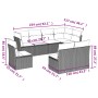 Set aus 8-teiligen Gartensofas und Kissen Kunstrattan schwarz von , Gartensets - Ref: Foro24-3217755, Preis: 502,53 €, Rabatt: %