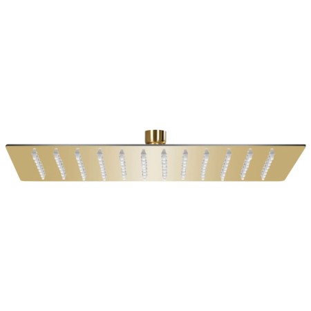 Cabezal ducha efecto lluvia acero inox cuadrado dorado 30x20cm en Cabezales de ducha | Comprar online en Foro24