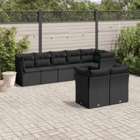 8-piece garden sofa set with black synthetic rattan cushions by , Garden sets - Ref: Foro24-3249744, Price: 538,47 €, Discoun...