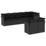 Set aus 8-teiligen Gartensofas und Kissen Kunstrattan schwarz von , Gartensets - Ref: Foro24-3249744, Preis: 560,84 €, Rabatt: %