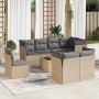 Set mit 9 Gartensofas mit beigen Kissen aus synthetischem Rattan von , Gartensets - Ref: Foro24-3249778, Preis: 592,95 €, Rab...