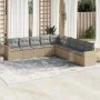 9-piece garden sofa set with beige synthetic rattan cushions by , Modular outdoor sofas - Ref: Foro24-3251426, Price: 589,03 ...