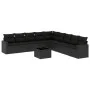 Garden sofa set 10 pieces with black synthetic rattan cushions by , Modular outdoor sofas - Ref: Foro24-3251432, Price: 621,5...
