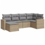 Garden sofa set with cushions 6 pieces beige synthetic rattan by , Modular outdoor sofas - Ref: Foro24-3251596, Price: 434,00...